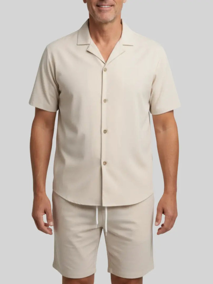 Beau | Ensemble chemise et short en velours côtelé