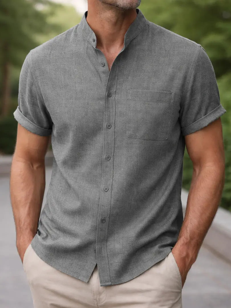 Luis | Chemise à col mao