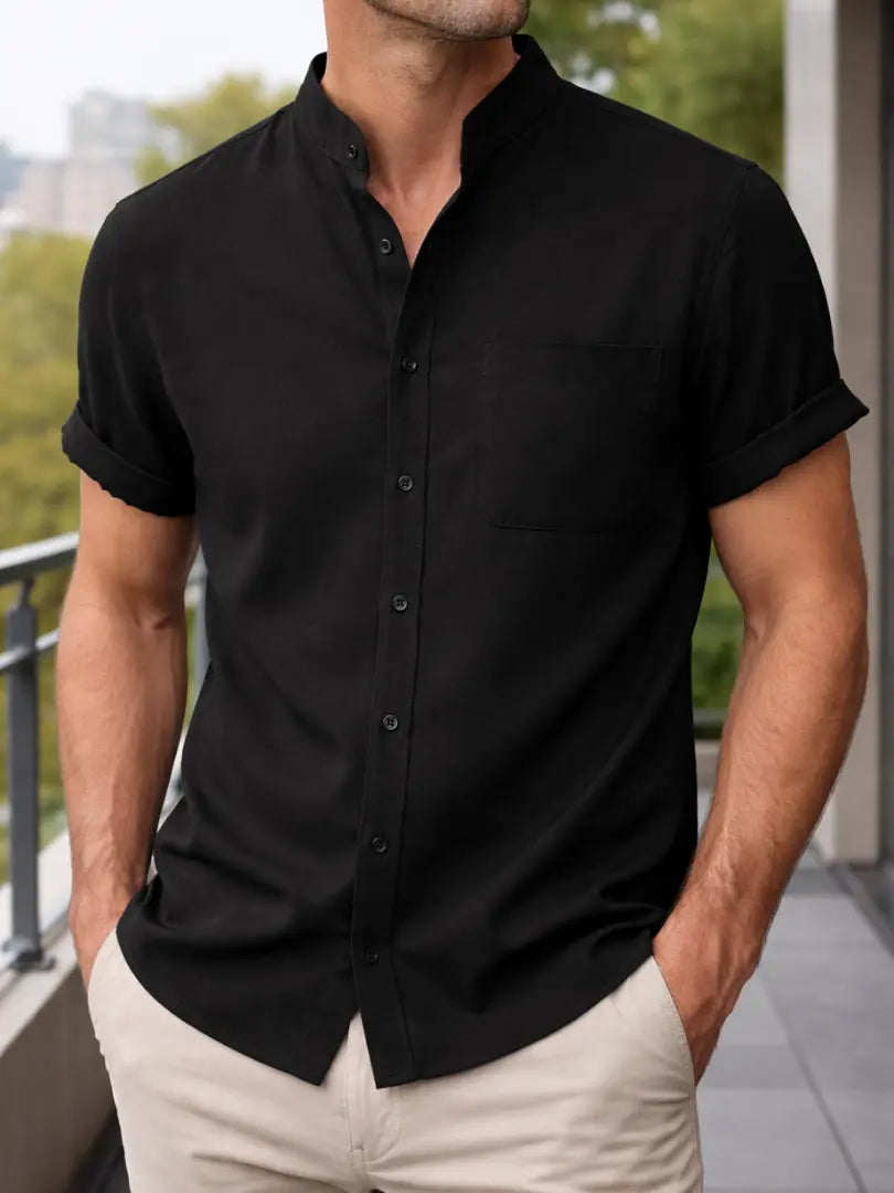 Luis | Chemise à col mao