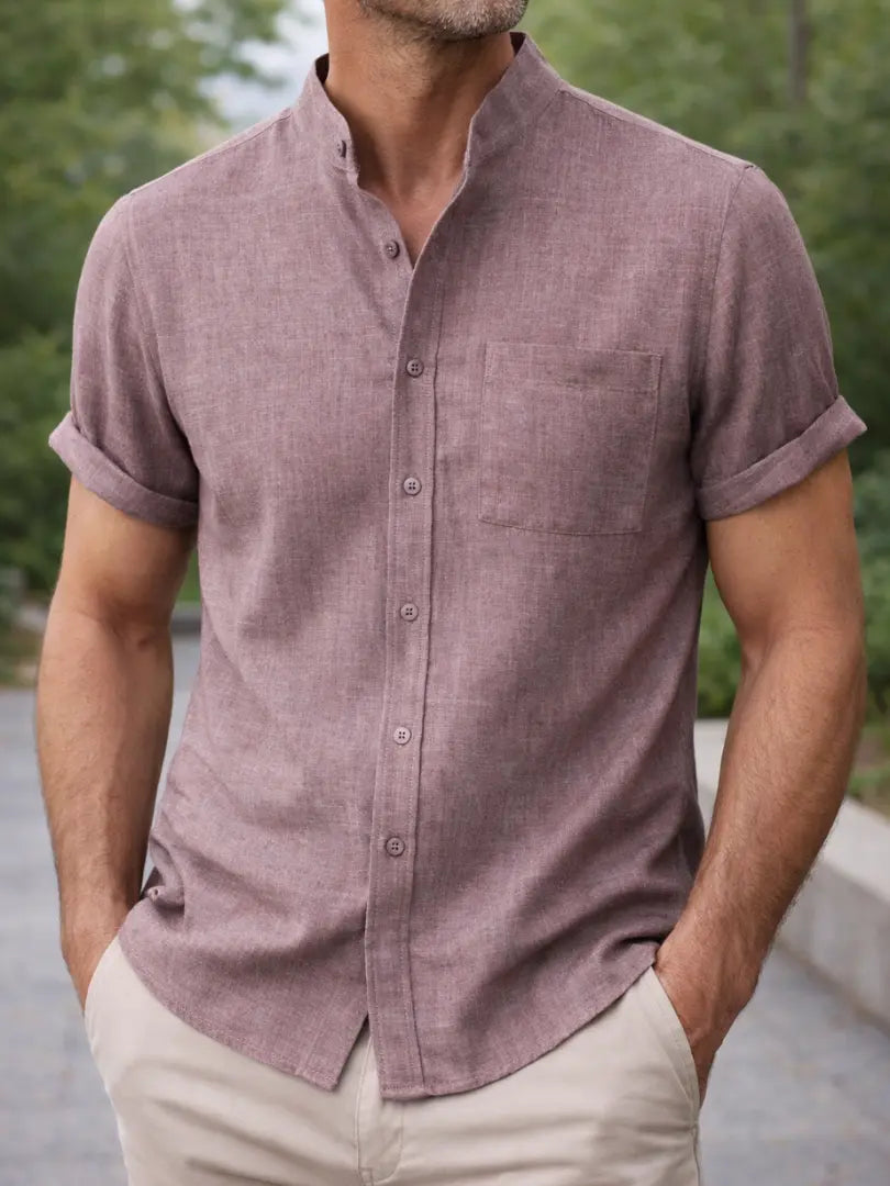 Luis | Chemise à col mao