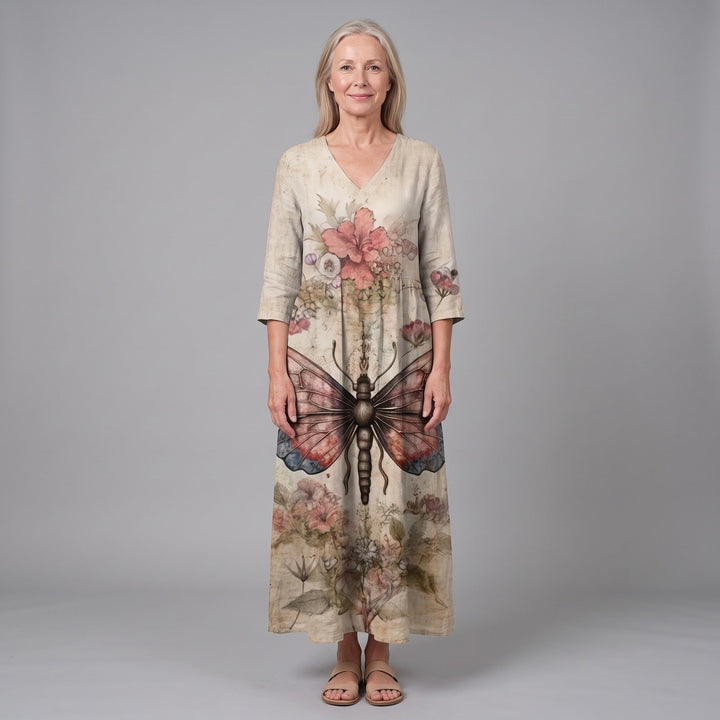 Dawn | Robe d'été mi-longue fleurie