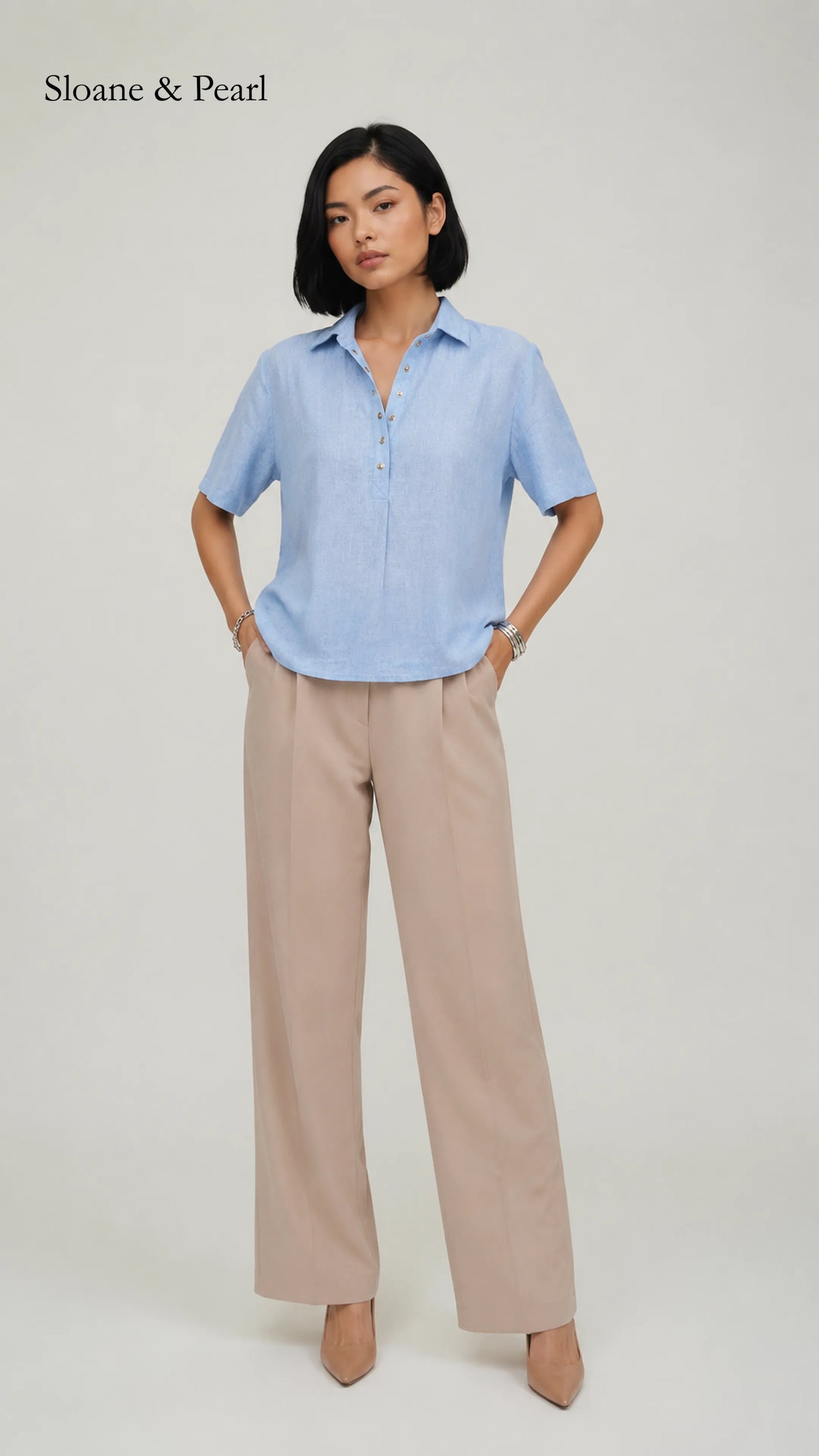 Celia | Blouse boutonnée à col chemise