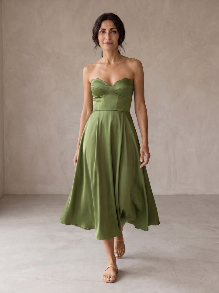 Clarissa | Robe midi bustier
