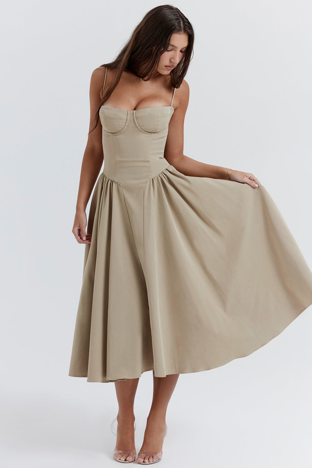 Dilly | Robe midi corset