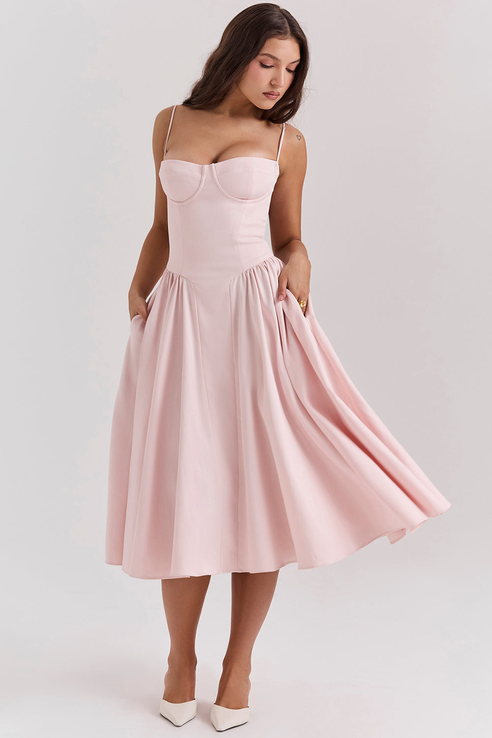 Dilly | Robe midi corset