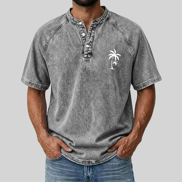 Knox | Chemise en denim de coton coupe décontractée