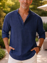 Norton | Chemise sans col en coton