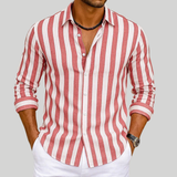 Justin | Chemise de vacances rayée en lin