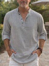 Norton | Chemise sans col en coton