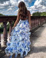 Kesia | Robe midi fleurie à détails froncés