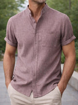 Luis | Chemise à col mao