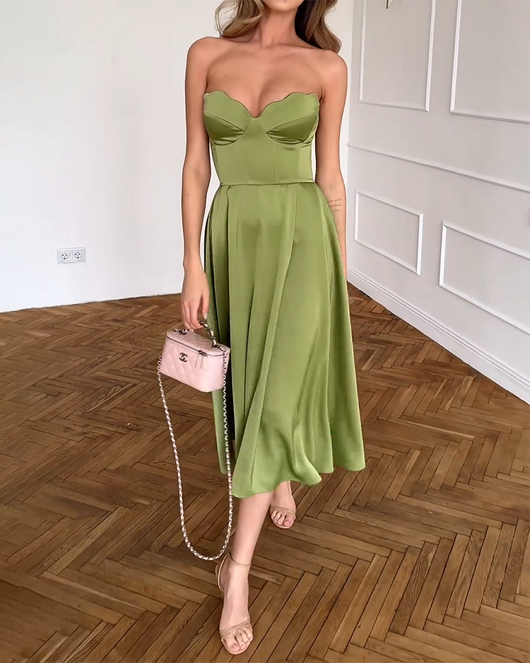 Clarissa | Robe midi bustier