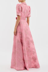 Gillian | Robe courte à manches bouffantes