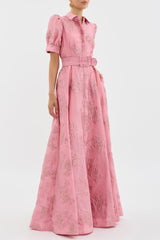 Gillian | Robe courte à manches bouffantes