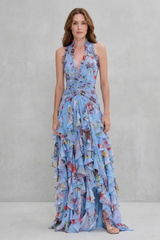 Cali | Robe longue à cascade de roses