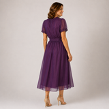 Felicity | Robe longue en mousseline bordée de dentelle