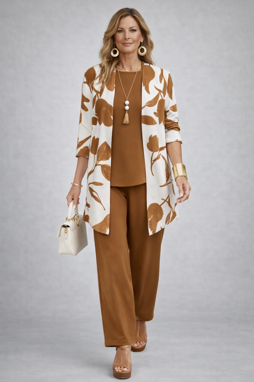 Randee | Ensemble 3 pièces classique caramel