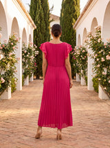 Urania | Robe longue plissée fluide