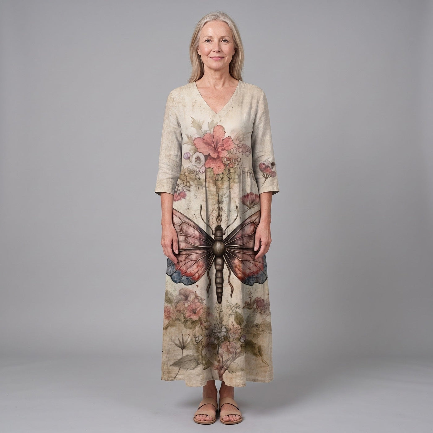 Dawn | Robe d'été mi-longue fleurie