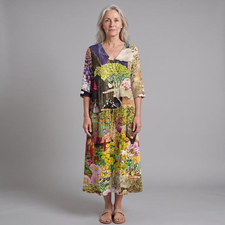 Genevieve | Robe d'été mi-longue fleurie