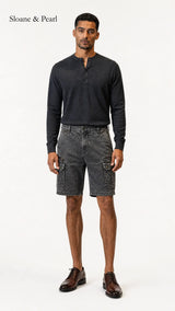 Mario | Short cargo en denim fonctionnel