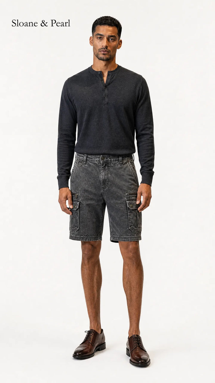 Mario | Short cargo en denim fonctionnel