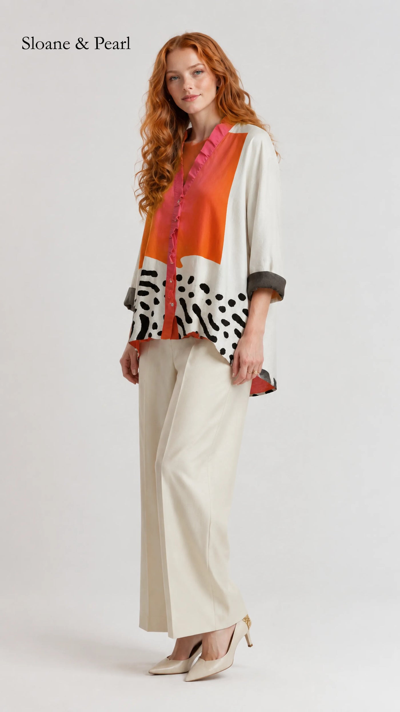Olive | Blouse imprimée lumineuse