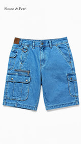 Mario | Short cargo en denim fonctionnel