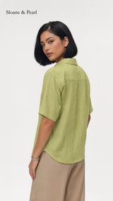 Celia | Blouse boutonnée à col chemise