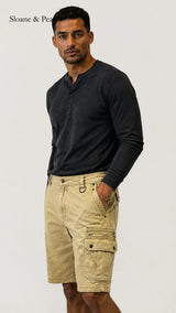 Mario | Short cargo en denim fonctionnel