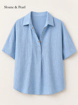 Celia | Blouse boutonnée à col chemise