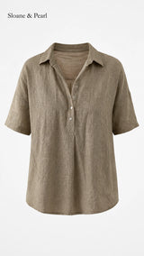 Celia | Blouse boutonnée à col chemise