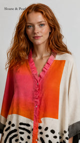 Olive | Blouse imprimée lumineuse