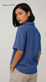 Celia | Blouse boutonnée à col chemise