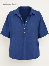 Celia | Blouse boutonnée à col chemise