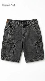 Mario | Short cargo en denim fonctionnel