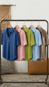 Celia | Blouse boutonnée à col chemise