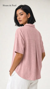 Celia | Blouse boutonnée à col chemise