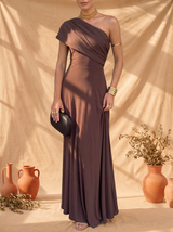Zuriel | Robe midi en lin et soie