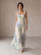 Corrine | Robe longue trapèze à fleurs