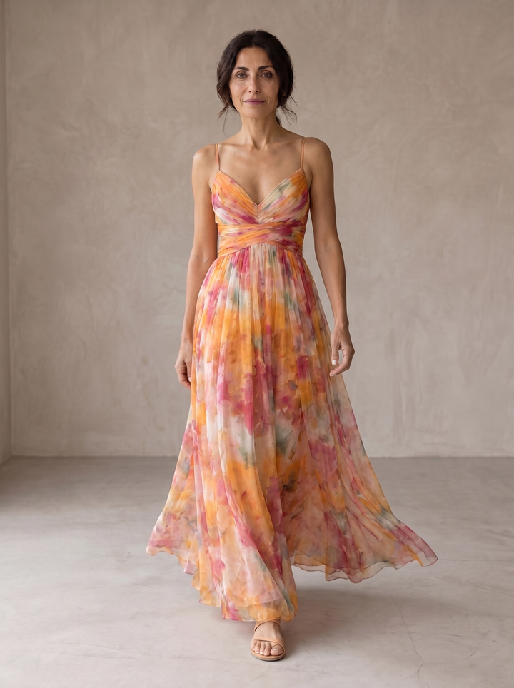 Solveig | Robe longue fleurie enchanteresse