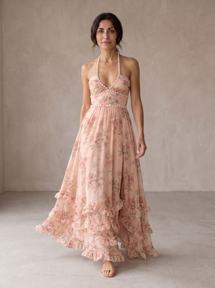 Kara | Robe midi raffinée en lin