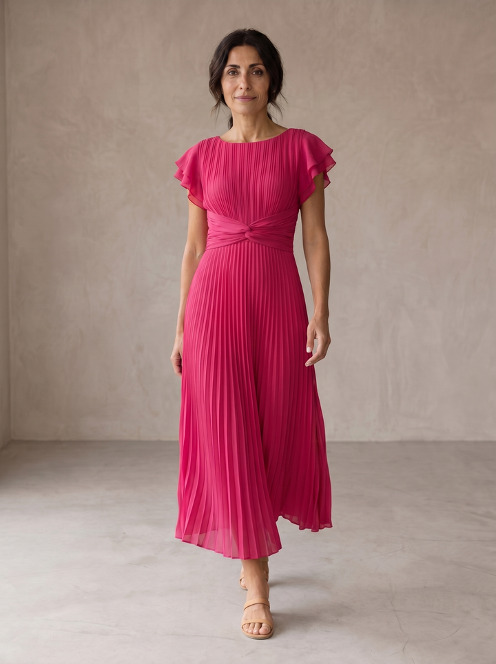 Urania | Robe longue plissée fluide