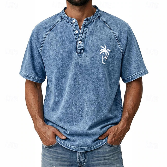 Knox | Chemise en denim de coton coupe décontractée