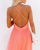 Ffion | Robe longue légère corail