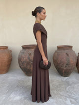 Zuriel | Robe midi en lin et soie