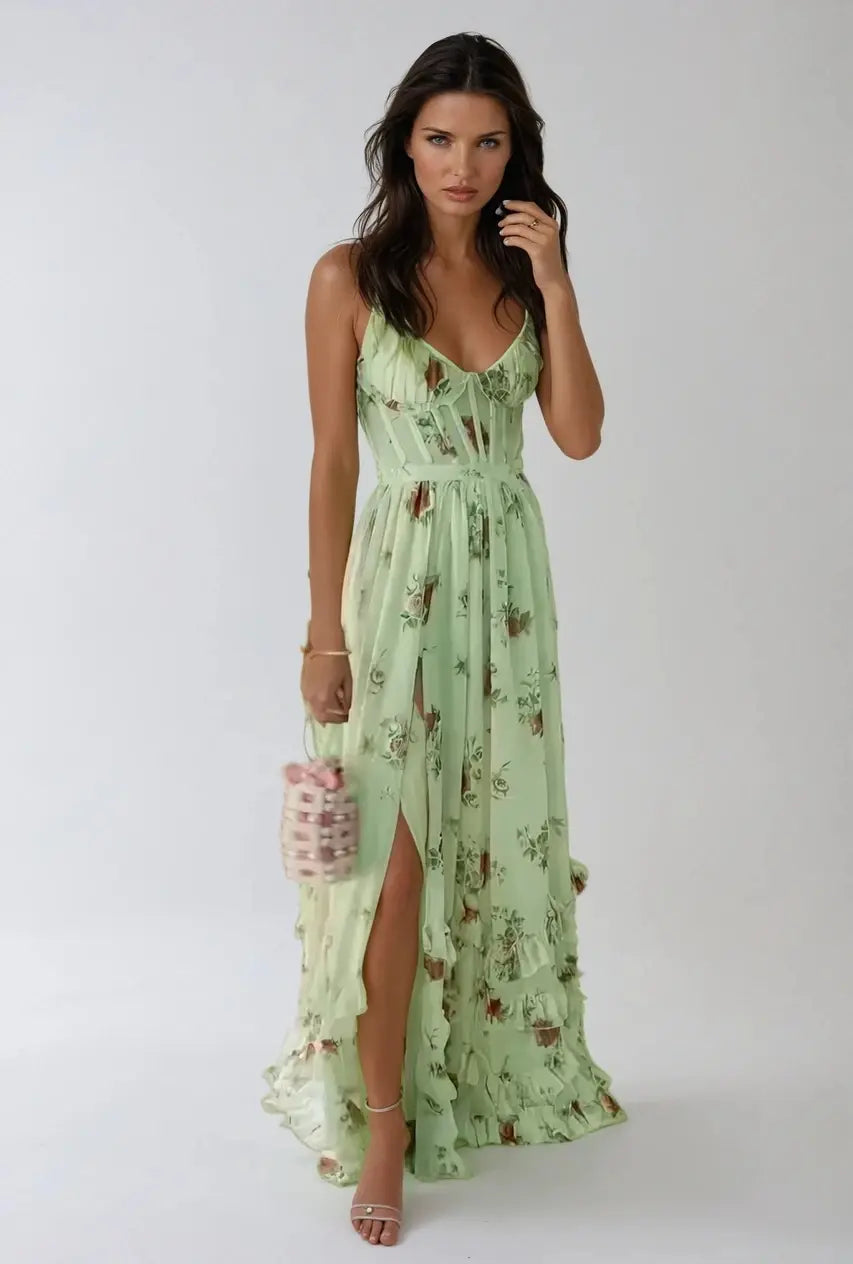 Simone | Robe midi silhouette vaporeuse